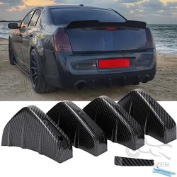 4 PCS Rear Bumper Lip Diffuser Splitter Spoiler Shark 4-Fins Car Auto Bumper Lip Anti-crash for Chrysler 300 SRT8 2005-2019