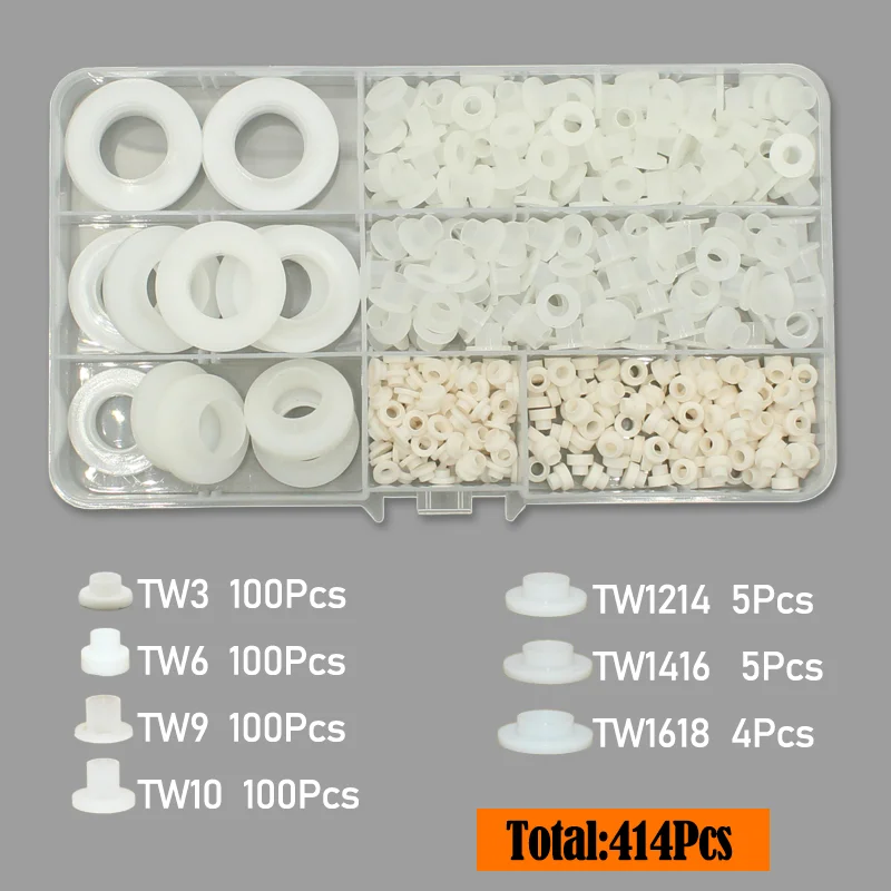 Bis zu 414p T-förmige Nylon-Unterlegscheibe TW3 TW6 TW8 TW9 TW10 T0 TW16 Konkave und konvexe Kunststoff-Schraubenhülse Isolierpartikel für Schrauben – Detail 6