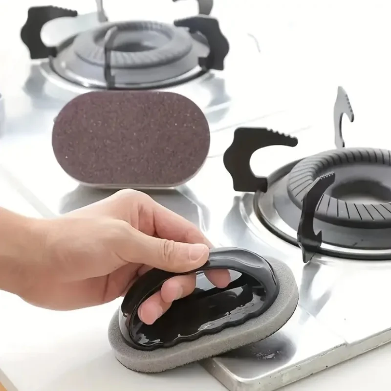 Emery Magic Sponge Brush Kitchen Pot Brush Iron Rust Removal Sponge Wipe Cleaning Tool Kitchen Clean Brush Diamond Sponge Eraser