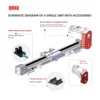 QRXQ Rxp30 リニアステージベルトドライブアクチュエータ、CNC マシン用 Nema 23 ステッピングモーター付き、リニアレールガイドシステム 3