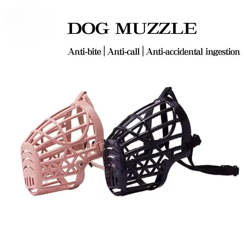 Pet Dog Breathable Mouth Cover Adjustable Muzzle Basket Anti-Biting Anti-Barking Muzzle Pets Accessories