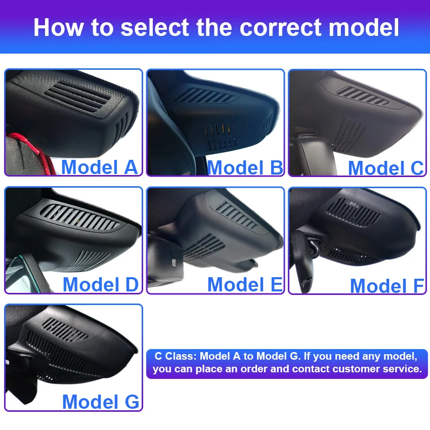 Model A 4K Wifi Car Dvr Dash Cam Driving Recorder For Mercedes Benz C Class W205 W204 C300 C180 C200 C220 C250 C260 2015-2026