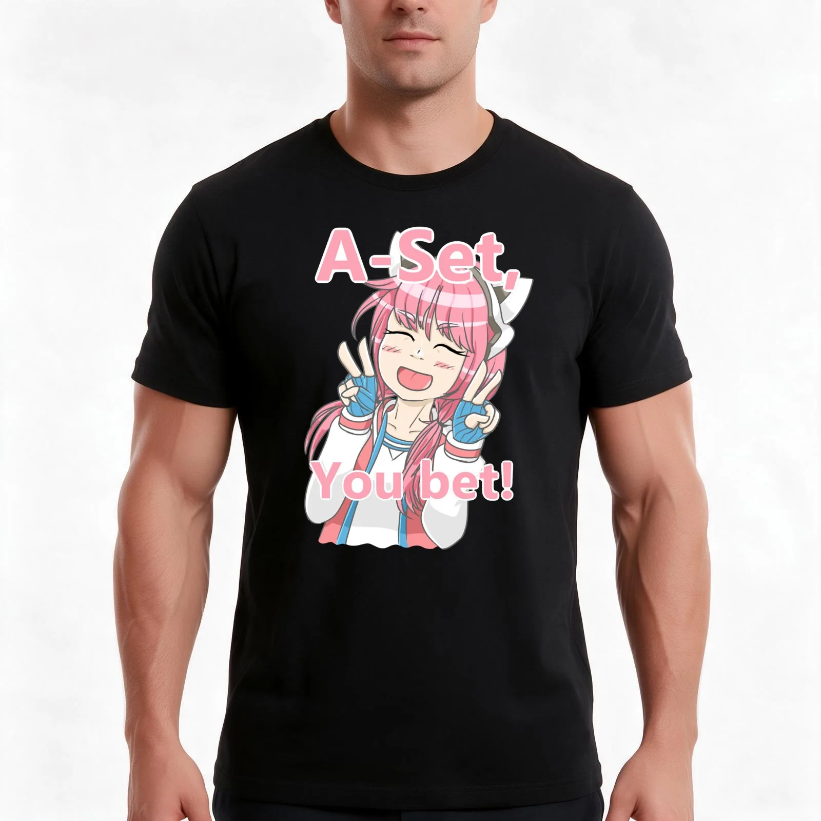 aiba chib-ai the somnium files T-Shirt, Summer Casual Cotton Tee, Oversized Streetwear Tops, Vintage Graphic Print, 100% Cotton