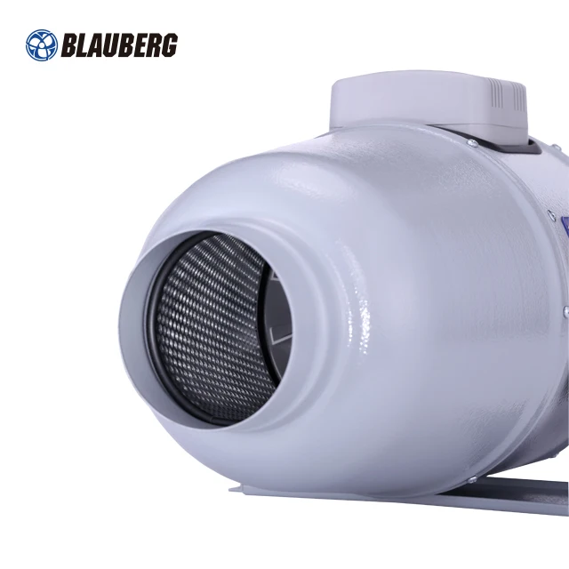 10'' Ceiling Mounted AC Duct Axial Exhaust Home Ventilation Fan Ball Bearing EC Motor Plastic Blade OEM ODM Hydroponics