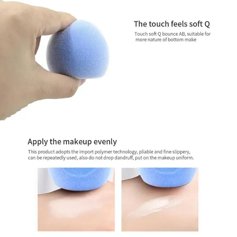 Esponja de maquillaje de terciopelo, esponja de microfibra para superficie cosmética, gota de agua, mezcla, herramientas de base, polvo Facial, crema BB, 1 ud.