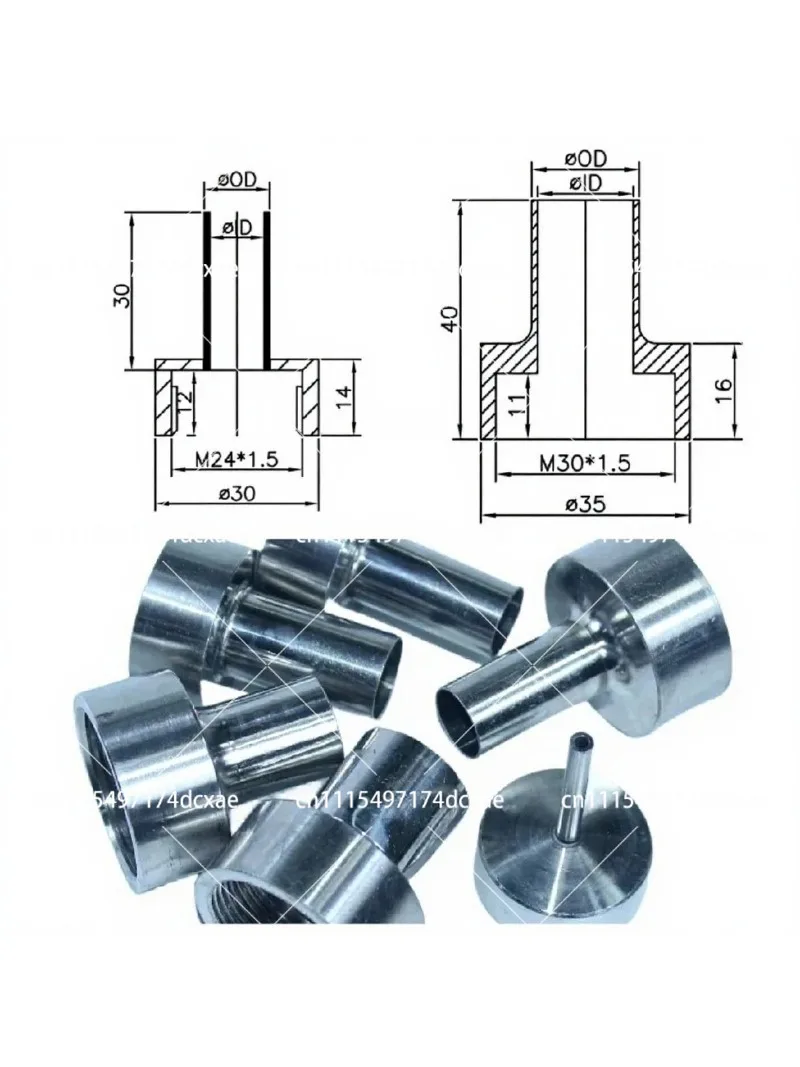 304 Stainless Steel Food Grade Filling Machine Nozzle 4-25mm for Paste Equipment Pneumatic Dispensing Tip