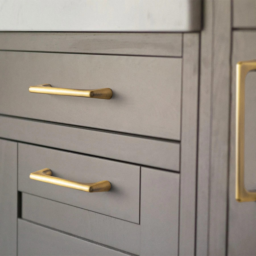 

Goo-Ki Modern Brass Bronze Cabinet Handles and Knobs Kitchen Drawer Knobs Zinc Alloy Cabinet Pulls Hardware for Bedroom, Kitchen