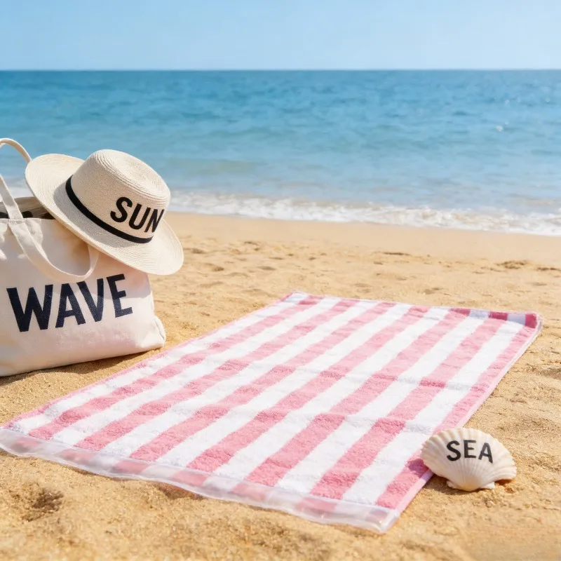 Microfibre Beach Towel Striped Large Absorbent Quick Dry Towel_voghion.com