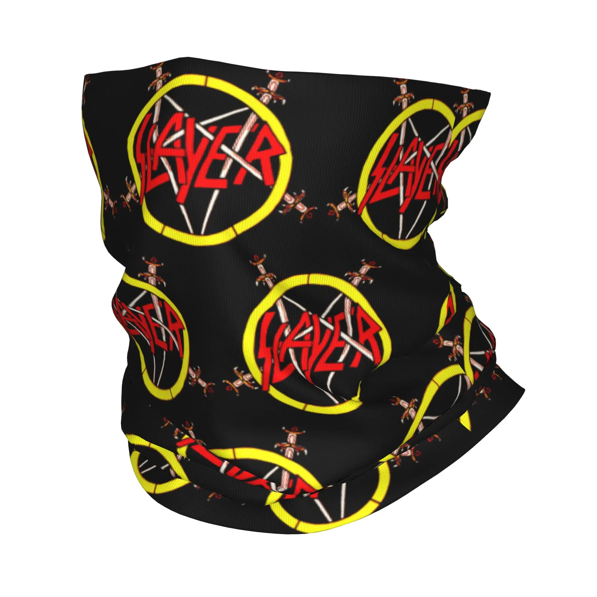 Custom S-Slayeres Logo Bandana Winter Neck Warmer Men Windproof Wrap Face Scarf for Ski Heavy Metal Rock  Gaiter Headband