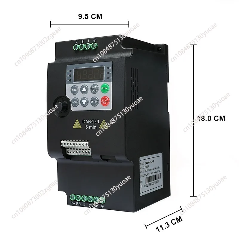 Inverter 3-Phase 380V, Single-phase 220V, Pump Fan Motor Governor 0.75kw-5.5kW