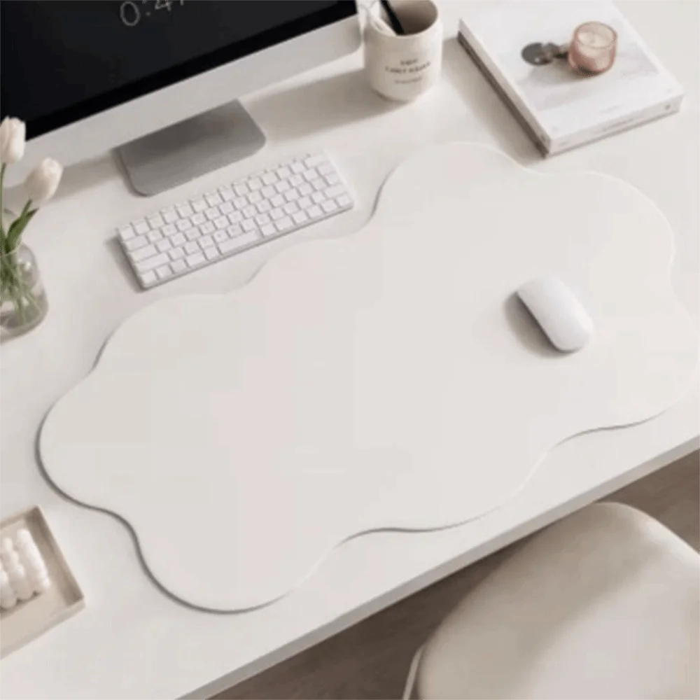 Desk Blotter Pad Irregular Cloud Shaped Desk Pad Non-Slip Versatile Anti Slip Mouse Pad Quick-Drying Absorbent Keyboard Mat Home