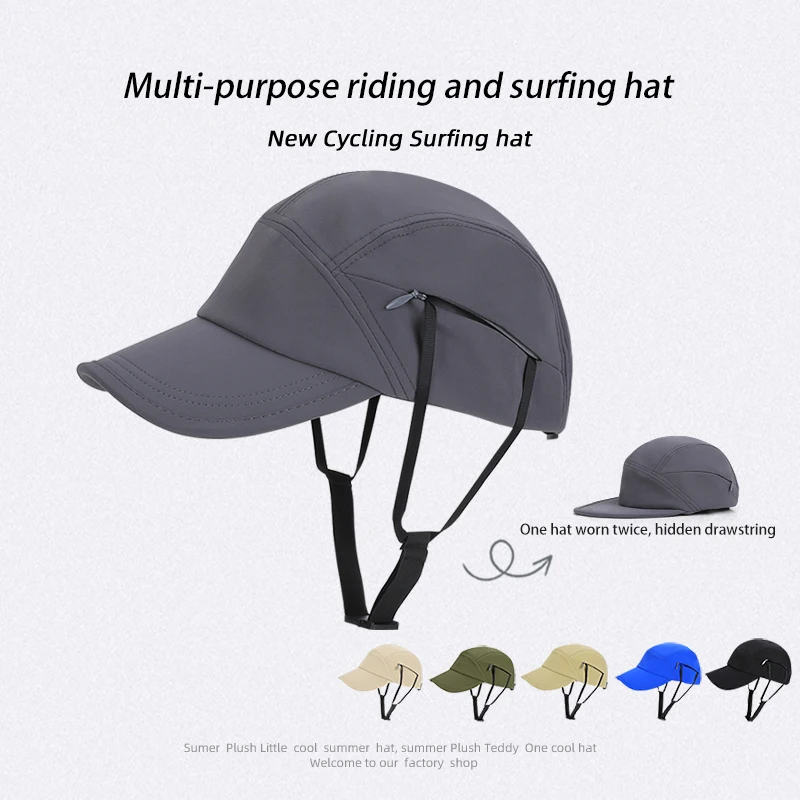 9274-Neuer Sommer-Outdoor-Sonnenhut für Damen zum Radfahren, Leichte Atmungsaktive Baseballkappe für Damen, Winddichter Surferhut mit Kordelzug – Detail 6