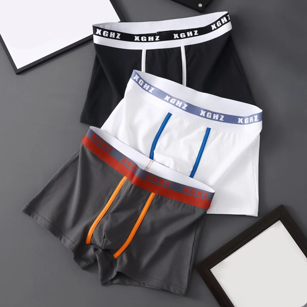 

Men Cotton Soft Panties Boxers Breathable Simple Youth Sporty Trunks Couple Life Underwear Sexy Accessories Hot Men's Underpants