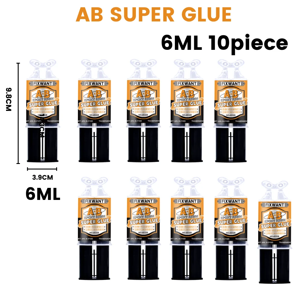 6/25 ml Epoxidharz AB Kleber Wasserdicht Instant Schnelle Klebstoff Reparatur Starker Super Flüssigkeitskleber Für Holz Kunststoff Metall Kleber Schweißen