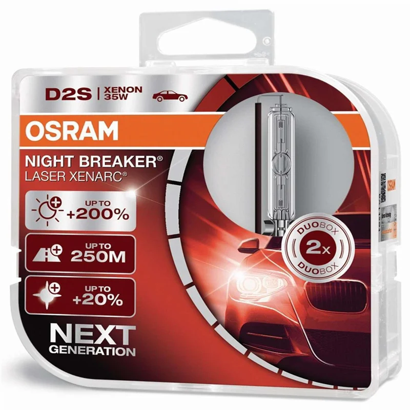 Free Shipping 10 Pair OSRAM D1S D2S D2R D3S D4S D4R D8S 35W NIGHT BREAKER LASER XENARC XNL E1 NEXT GENERATION MADE IN GERMANY