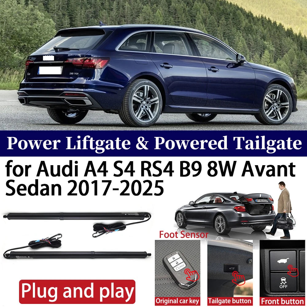 

for Audi A4 S4 RS4 B9 8W Avant Sedan 2017-2025 Car Auto Power Electric Tailgate Liftgate Trunk Closer System Boot Lift Motor