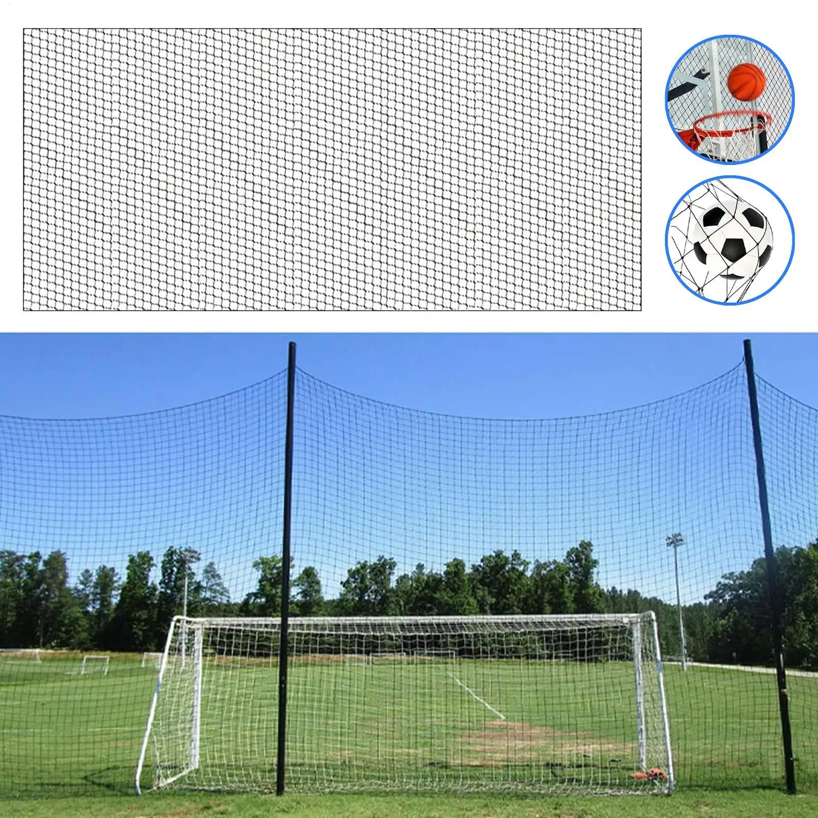 

Ball Stop Net Sports Netting For Backyard Barrier Portable Football Backstop Mesh For Training Hitting Outdoor Baseball Field