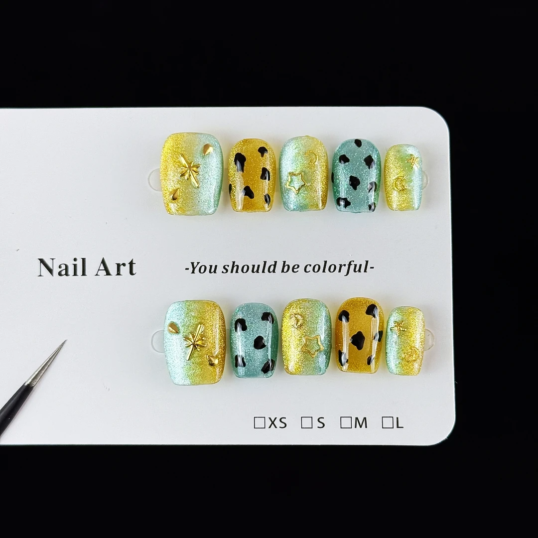 10pcs high-end Luxury-sleek design, hand-painted leopard pat