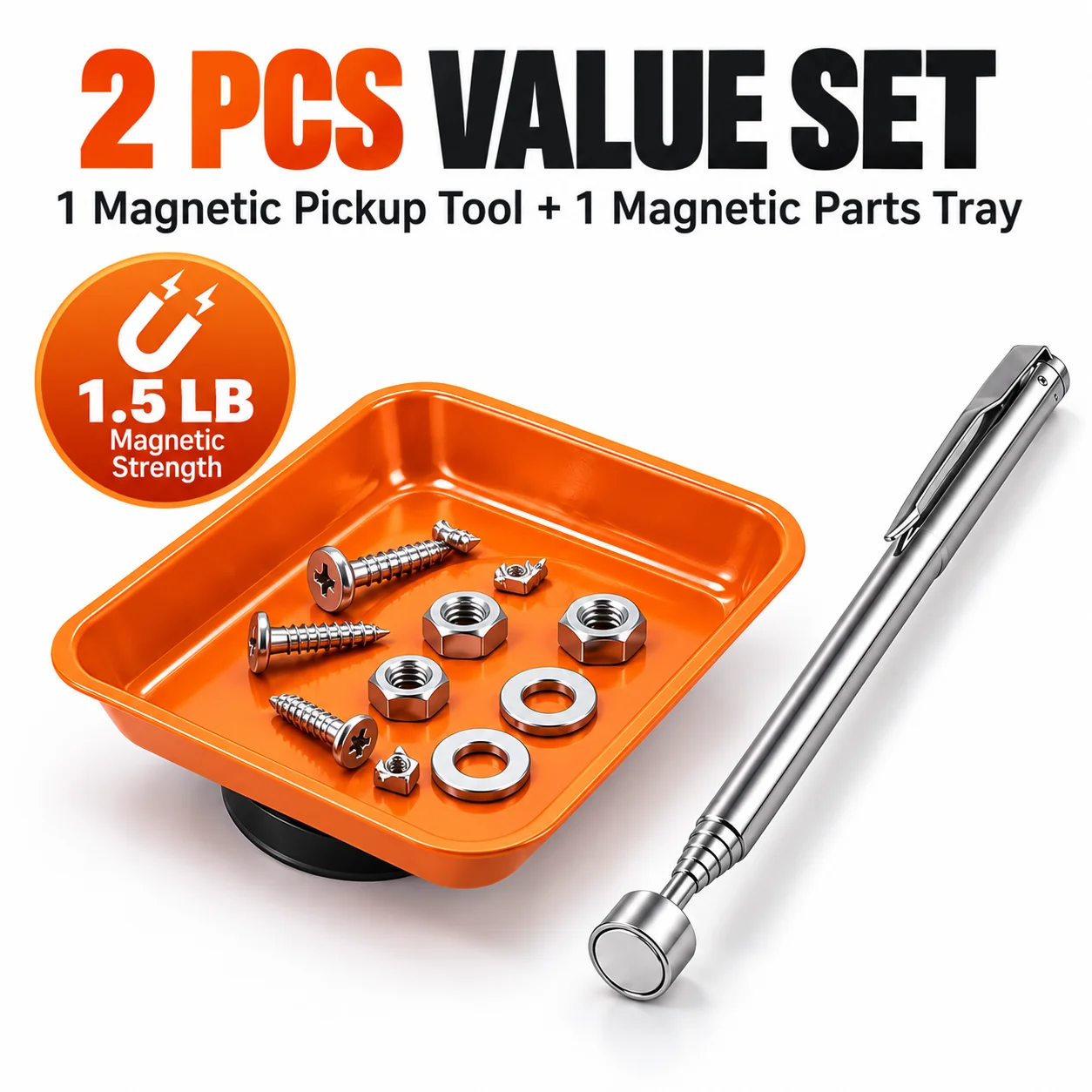Magnetic Parts Tray - Ensemble de 2 outils de récupération