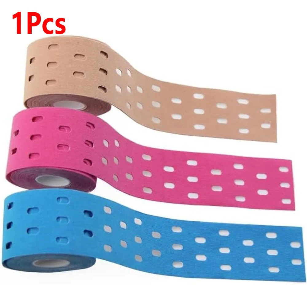 1-Rolle Locher Beige |   Perforiertes Kinesiologie-Tape |   Mehr Dehnung und Belüftung |   k Klebeband für Gelenk-, Knie-, Knöchel- und Schulterschmerzen