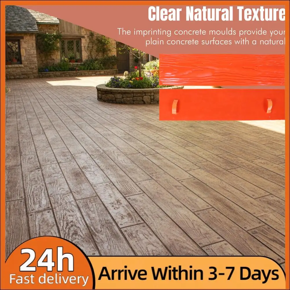 

Формы для бетона с текстурой дерева 48x12 дюймов, полиуретановые штампы для бетона с текстурой дерева для внутренних/наружных стен и полов