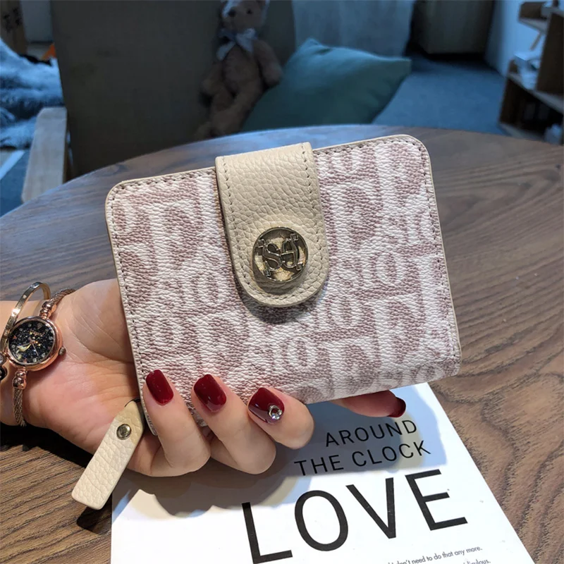 Brand Design Letter Women Wallets Short Genuine Leather Coin Purse High Capacity Cowhide Card Holders For Female Billfold 2023