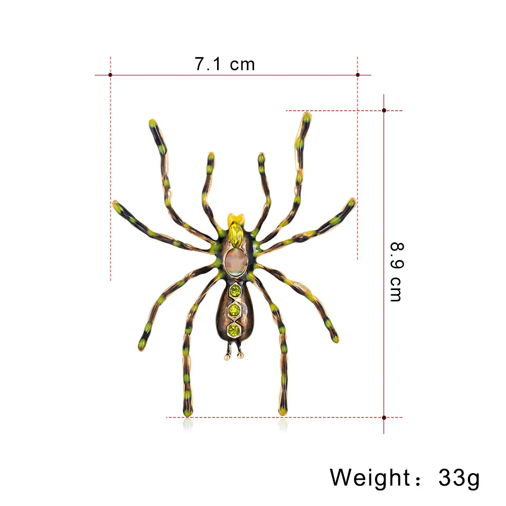 Spider brooch creative  quirky personality brooch exaggerated large spider brooch fashionable and versatile clothing accessories