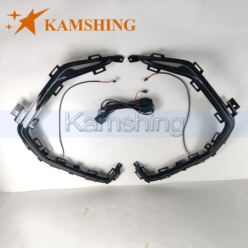 1pair Daytime Running Light For Geely Galaxy E5 EX5 Proton e-Mas7 2024-2026 LED Foglight Front Bumper Lamp DRL Day Light Foglamp