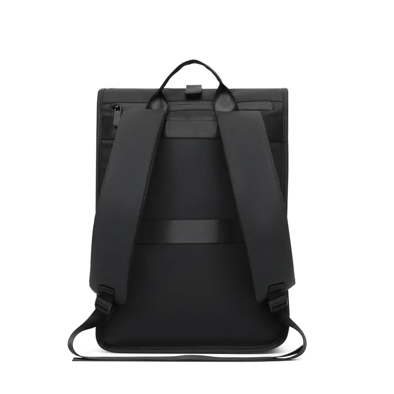 Foreign trade versatile backpack side open computer bag men's waterproof pu bag curly hair trend fashion lightweight backpack