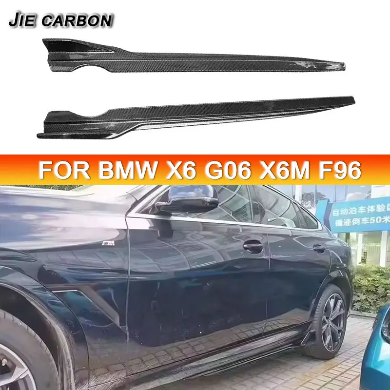

Для BMW X6 G06 X6M F96 боковые юбки из углеродного волокна, разделитель, отделка крыльев, автомобильные аксессуары, обновленный комплект кузова