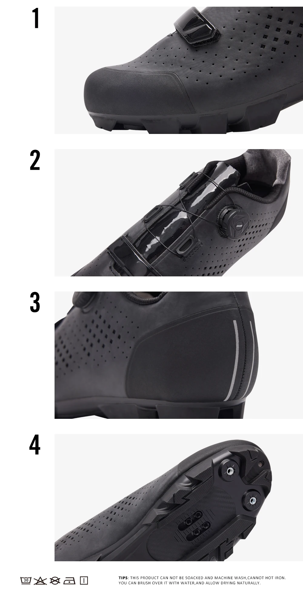 Santic Radfahren MTB Schuhe Männer Professionelle Mountainbike Schloss MTB Radfahren Schuhe Zubehör Atmungsaktive Self-Locking Schuhe – Detail 9