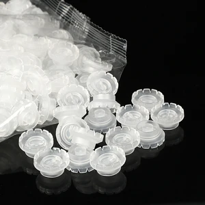 100pcs desechable soporte de pegamento individual de pestañas injerto de injerto de injerto de copa de copa de copa de flor de extensión de pestañas soporte adhesivo 6 mejores accesorios de pestañas de ventas - №1