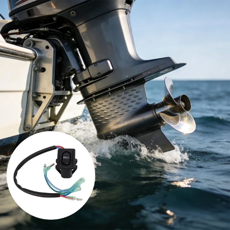 

Marine turn Handle For Boat Engine Adjustment Control Featuring Fast Attach Terminals And Black Finish D7YA