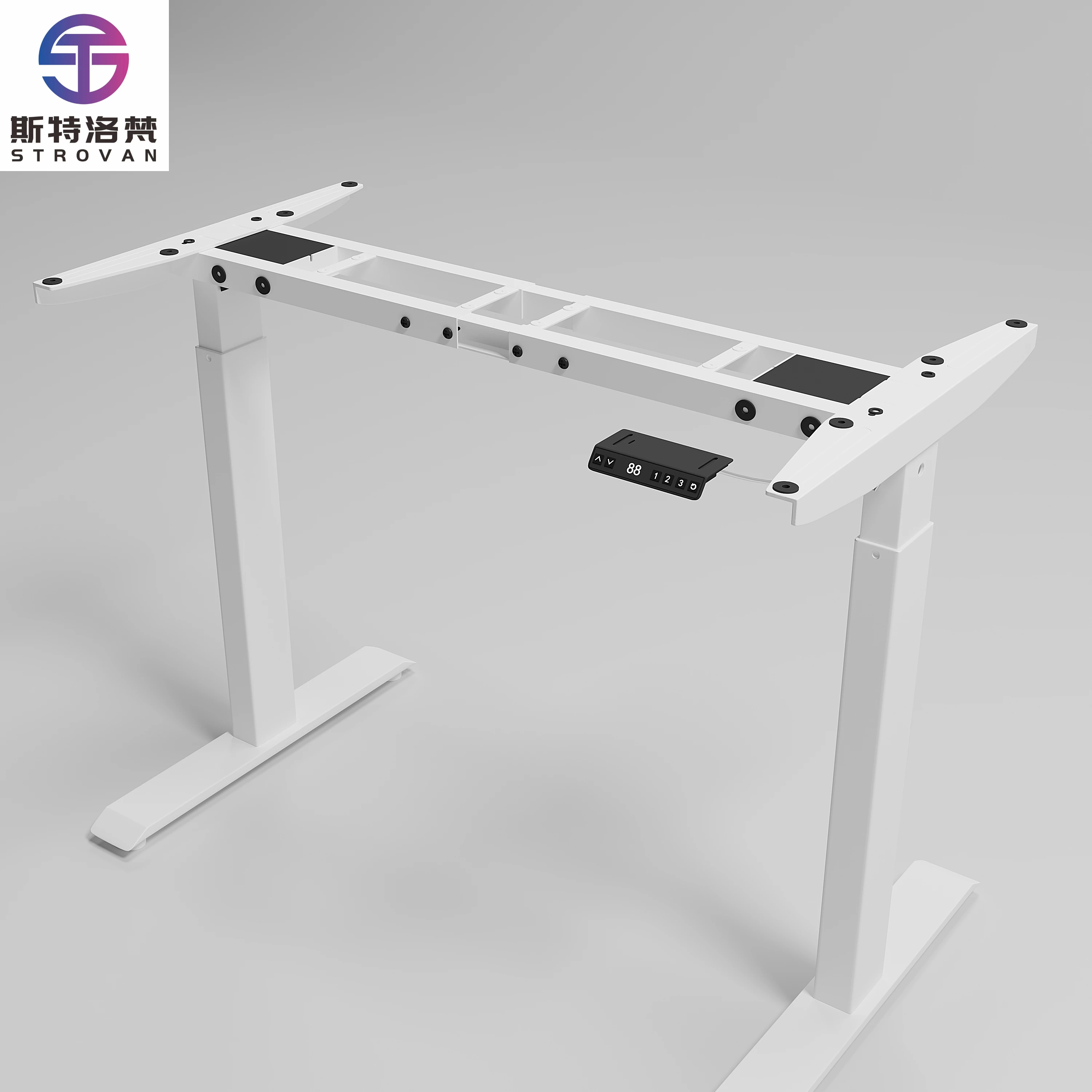 Smart Office Dual Motor Stand up Electric Standing Adjustable Sit Stand Desk  Frame for Home Office