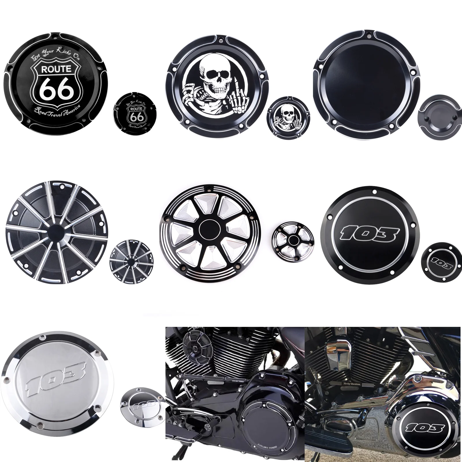Motorcycle Aluminum Derby Timing Points Covers Fit For Harley SuperLow XL883L IRON 883 Forty Eight XL1200X Seventy Two XL1200V