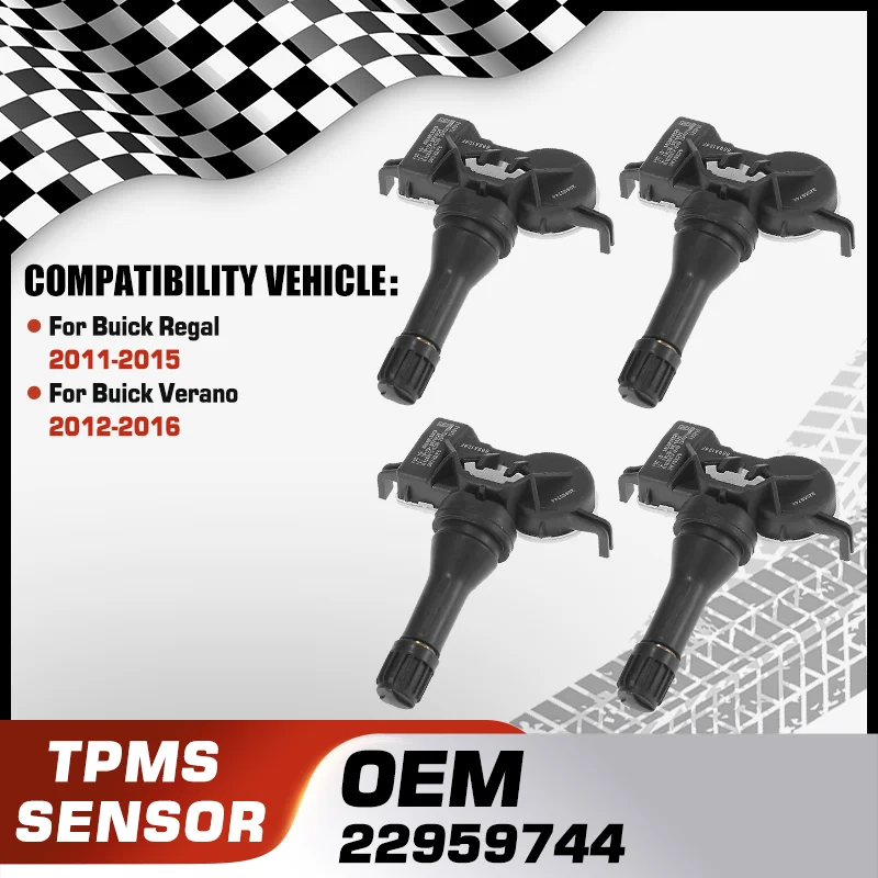 

1/4PCS For Buick Regal 2011-2015 Buick Verano 2012-2016 TPMS Tire Pressure Sensor Monitoring System 22959744 12768826 315 MHz
