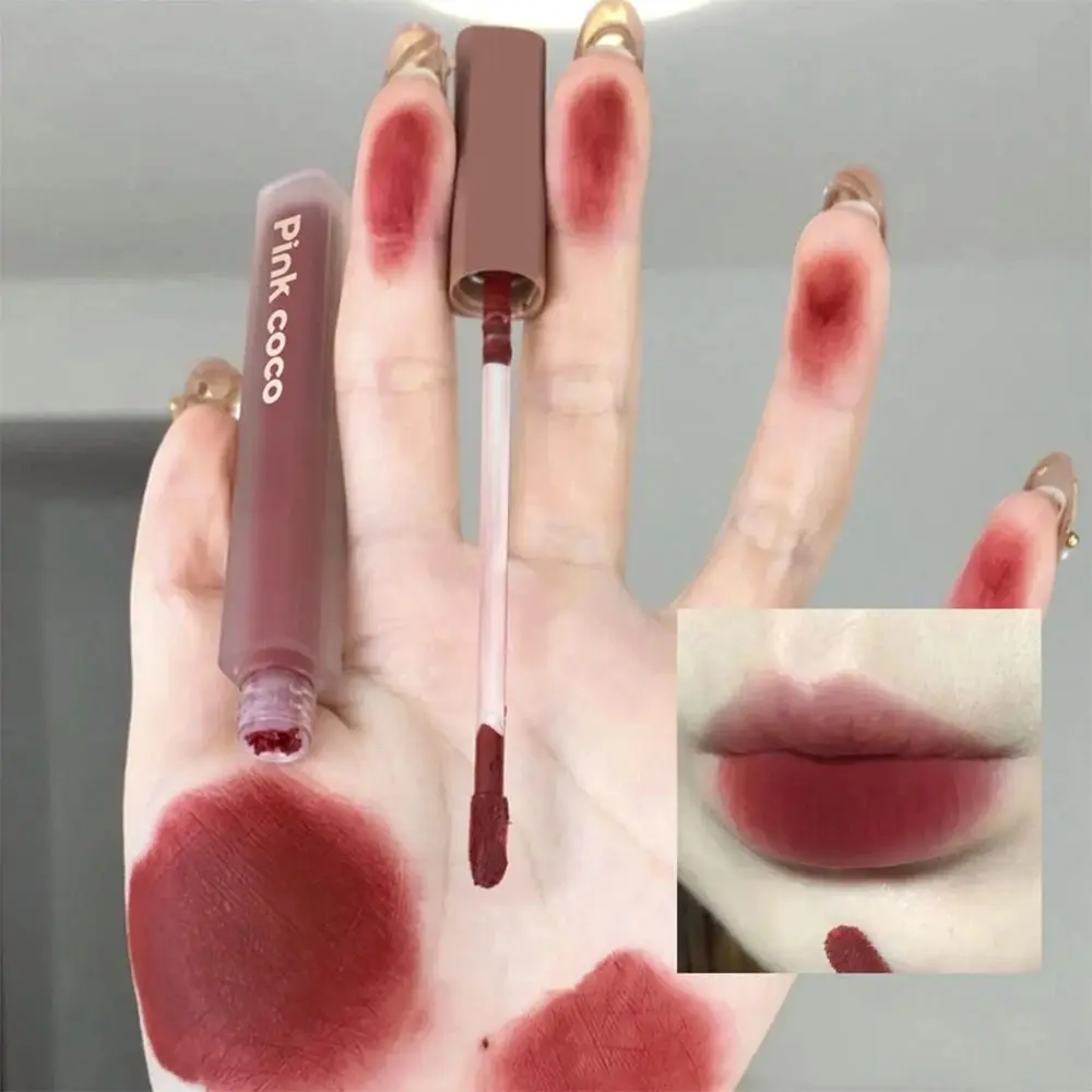 Hochwertiger 6-Farben-Matt-Lipgloss, samtig, matt, wasserdicht, feuchtigkeitsspendende Lippenglasur, langlebig, antihaftbeschichtet, sexy Lippentönung