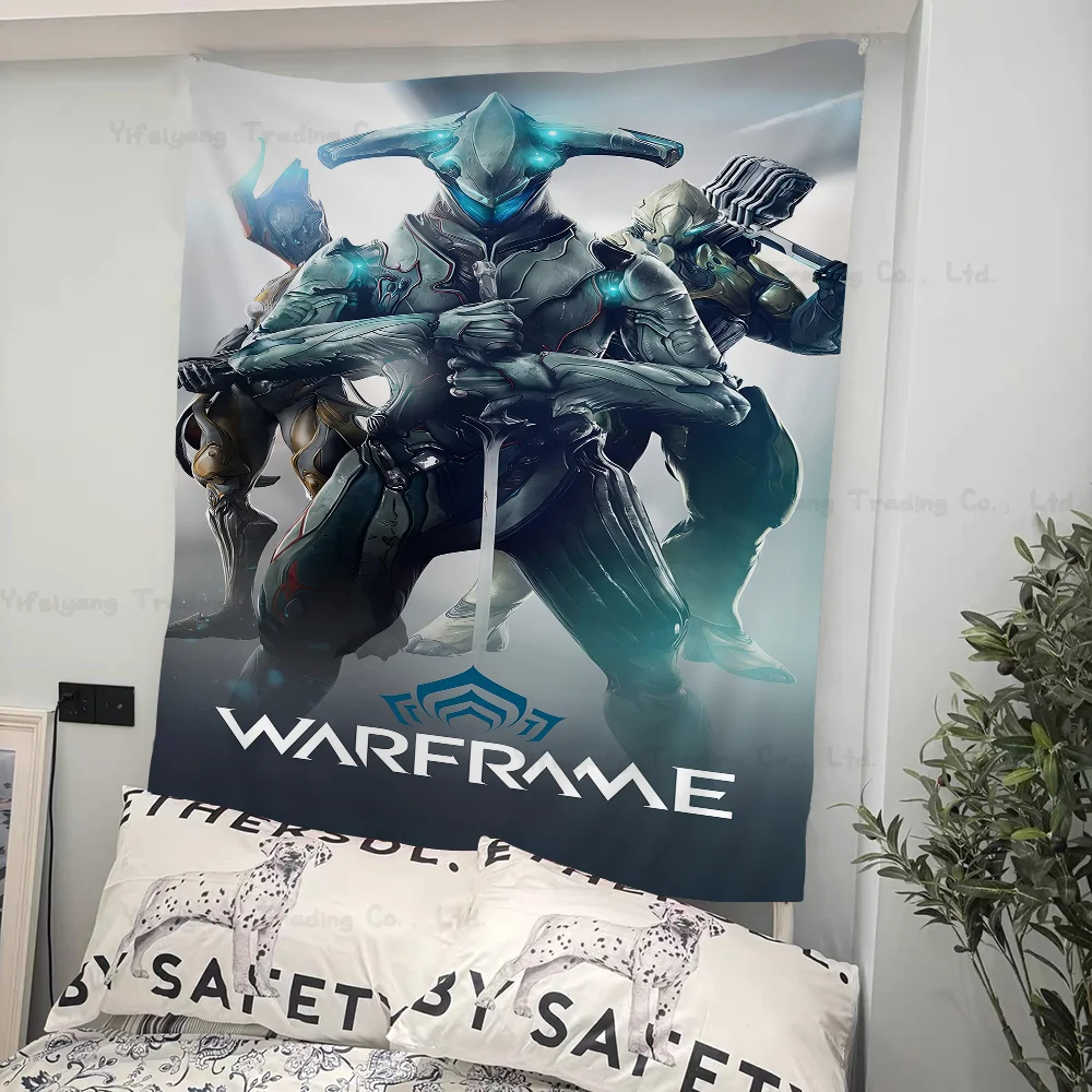 WarframeS Video Games Printed Large Wall Tapestry Art Science Fiction Room Home Decor Decor Blanket