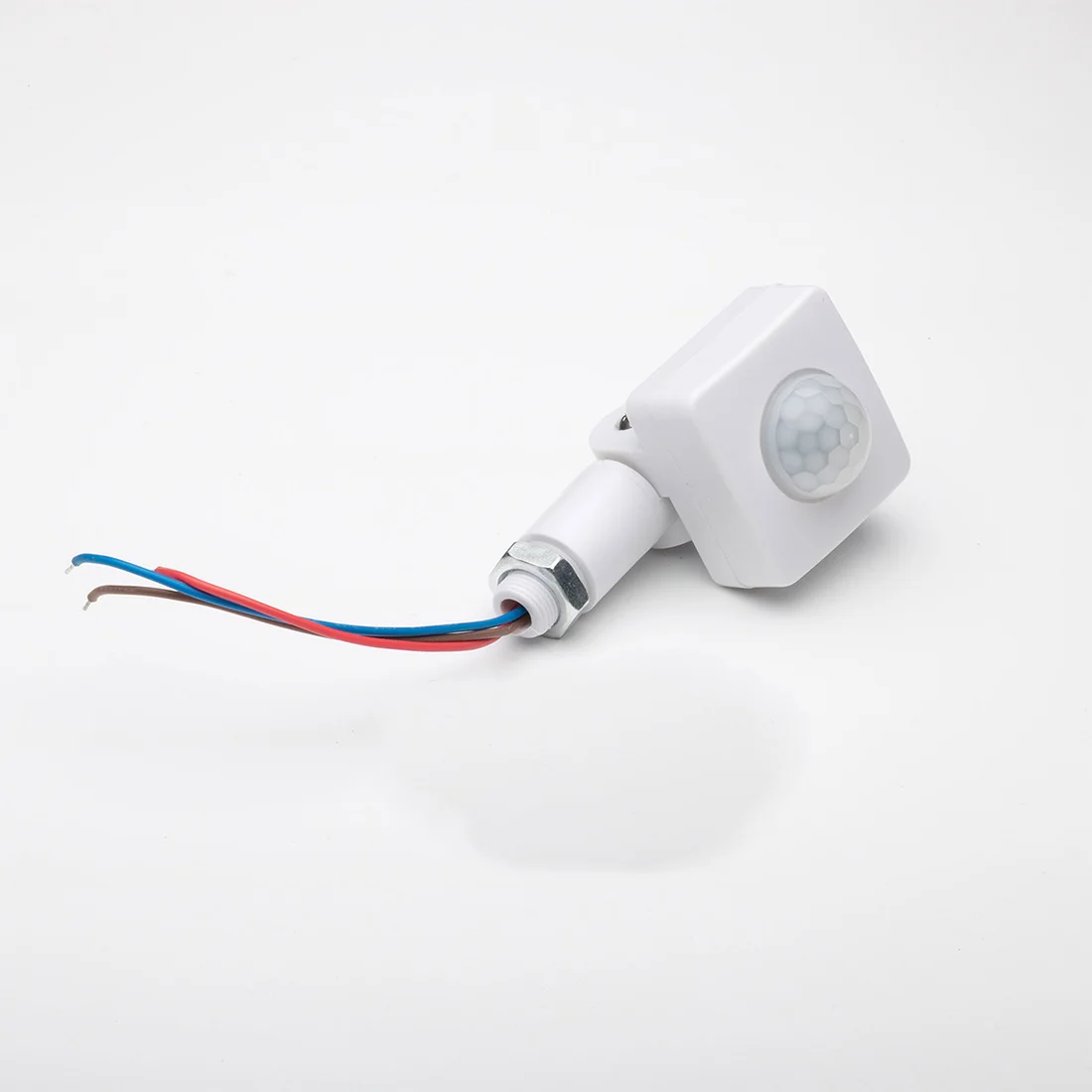 AC85-265V IP65 Motion Sensor Adjustable PIR Switch Ultrathin LED Light PIR Outdoor Motion Sensor Detector,12Mm White