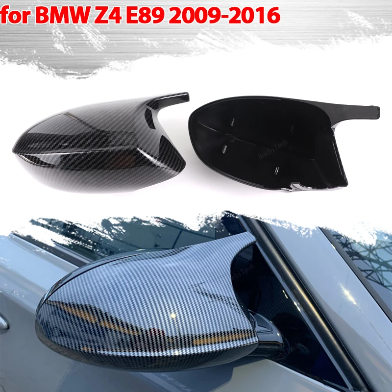 Carbon Fiber Style Black Side Mirror cover Caps for BMW  Z4 E89 sDrive18i sDrive20i sDrive23i sDrive28i sDrive30i sDrive35 09-16