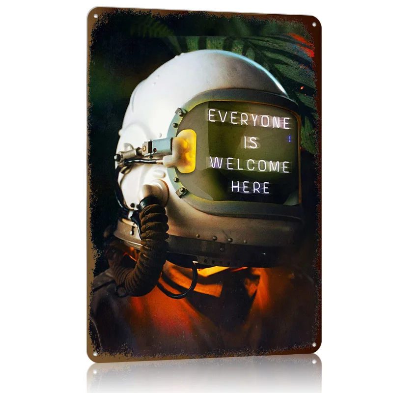 Message From the Stars Space Metal Poster Decoration Living Room Decorations Custom Aluminum Metal Signs for Wall Art Decoration
