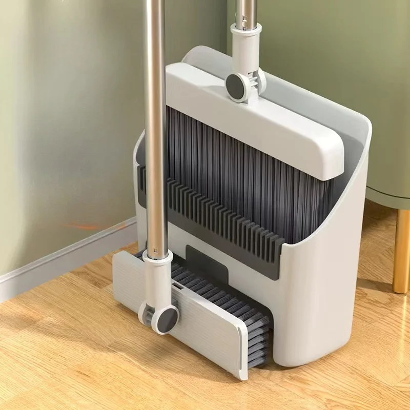Title: 3-in-1 Sweep & Scrub Set – Broom, Brush, Dustpan. Non-stick, hair-proof. Perfect for home, office, school, dorms.