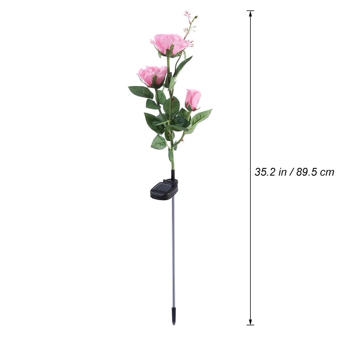 Solar LED Rose Flower Light Pink Outdoor Garden Decoration Lamp Automatic Night Lighting No Electricity Required Flowers Solar