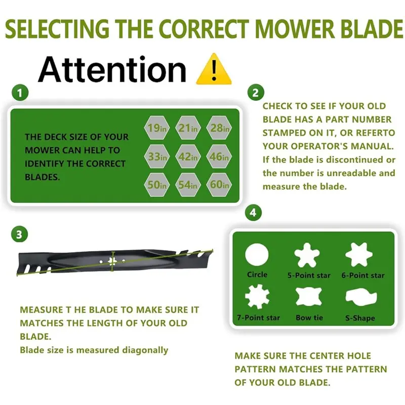 AS60-2 Pack Lawn Mower Mulching Blade 21