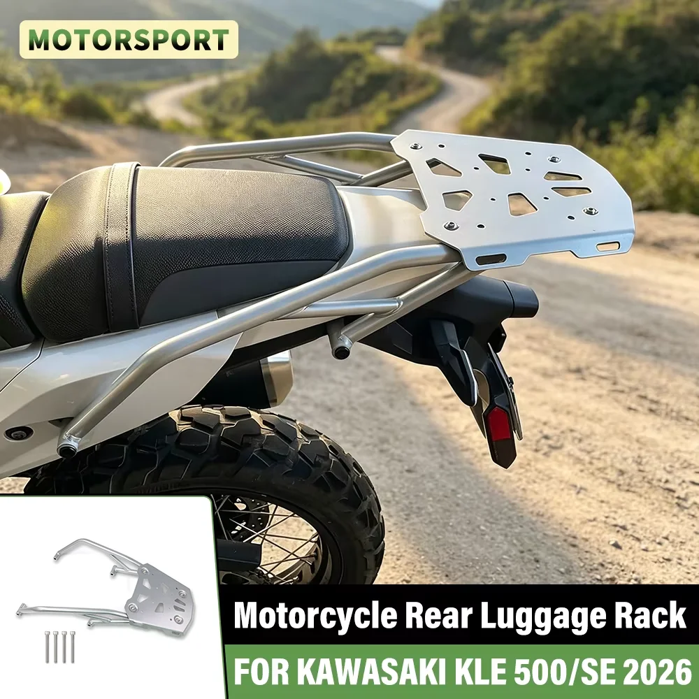 For KAWASAKI KLE 500 KLE500 SE 2026 Motorcycle Luggage Rack Tail Cargo Carrier Top Case Mount Support Rear Frame Accessories