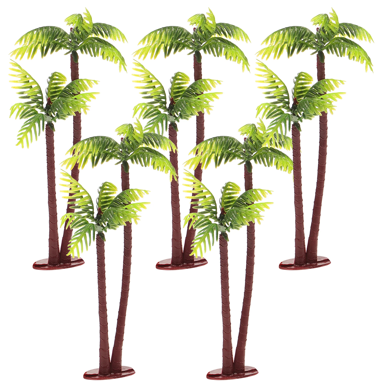 

5pcs Miniature Coconut Tree Decor Plastic Palm Tree Minis For Fairy Garden Bonsai Landscaping Micro Scenery Architecture Trees