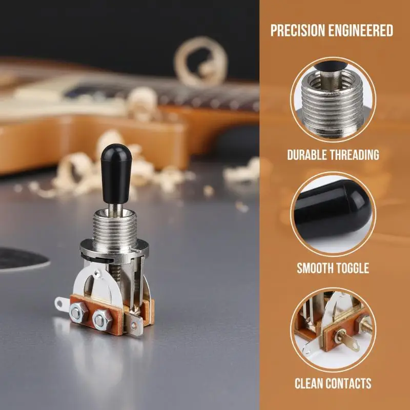 3 Way Toggle Switch For Electric Guitar 3 Gear Switch With Tip Cap Electric Guitar Pickup Selector Switch Accessories