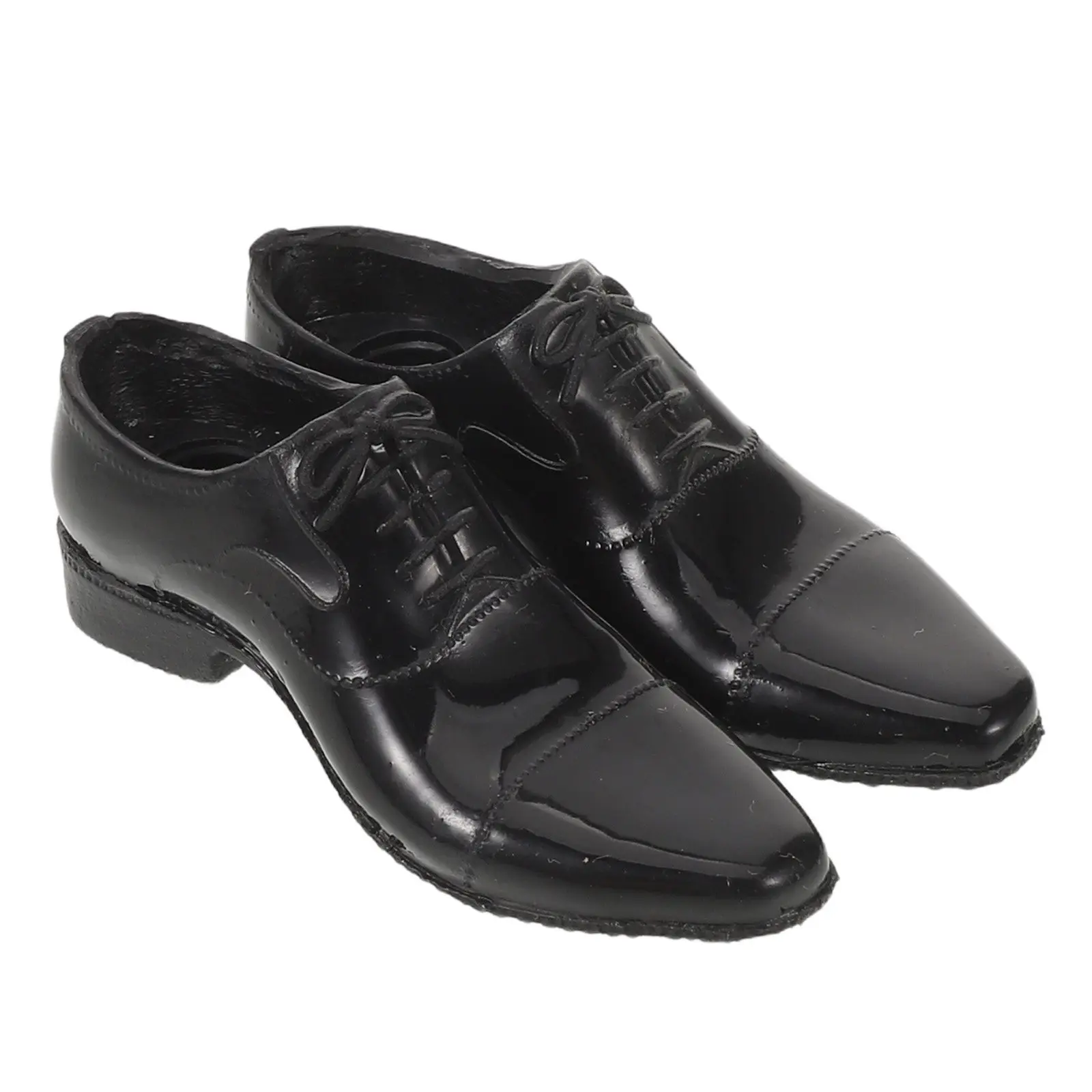 

1Pair Black Action Figure Shoes Realistic Textured Footwear Perfect for 12-Inch Soldier Male Figure Miniature Accessories