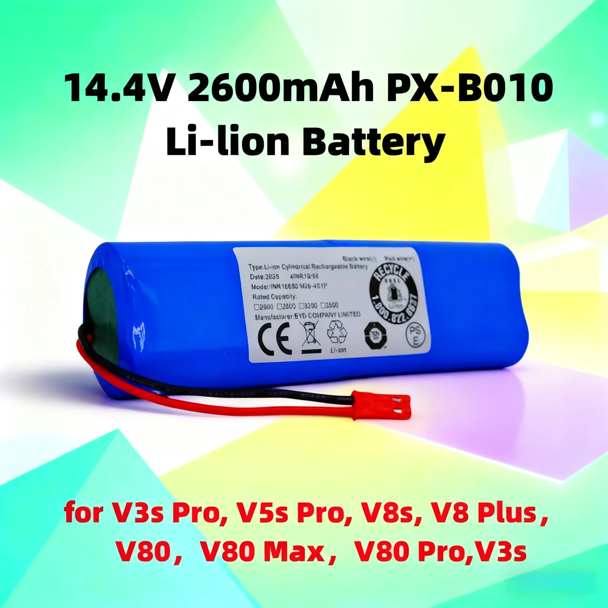 

Оригинальная литий-ионная батарея для ILIFE V3s Pro, V5s Pro, V8s, V8 Plus, V80, V80 Max, V80 Pro, V3s Max 18650 2600 мАч 14.4В PX-B010