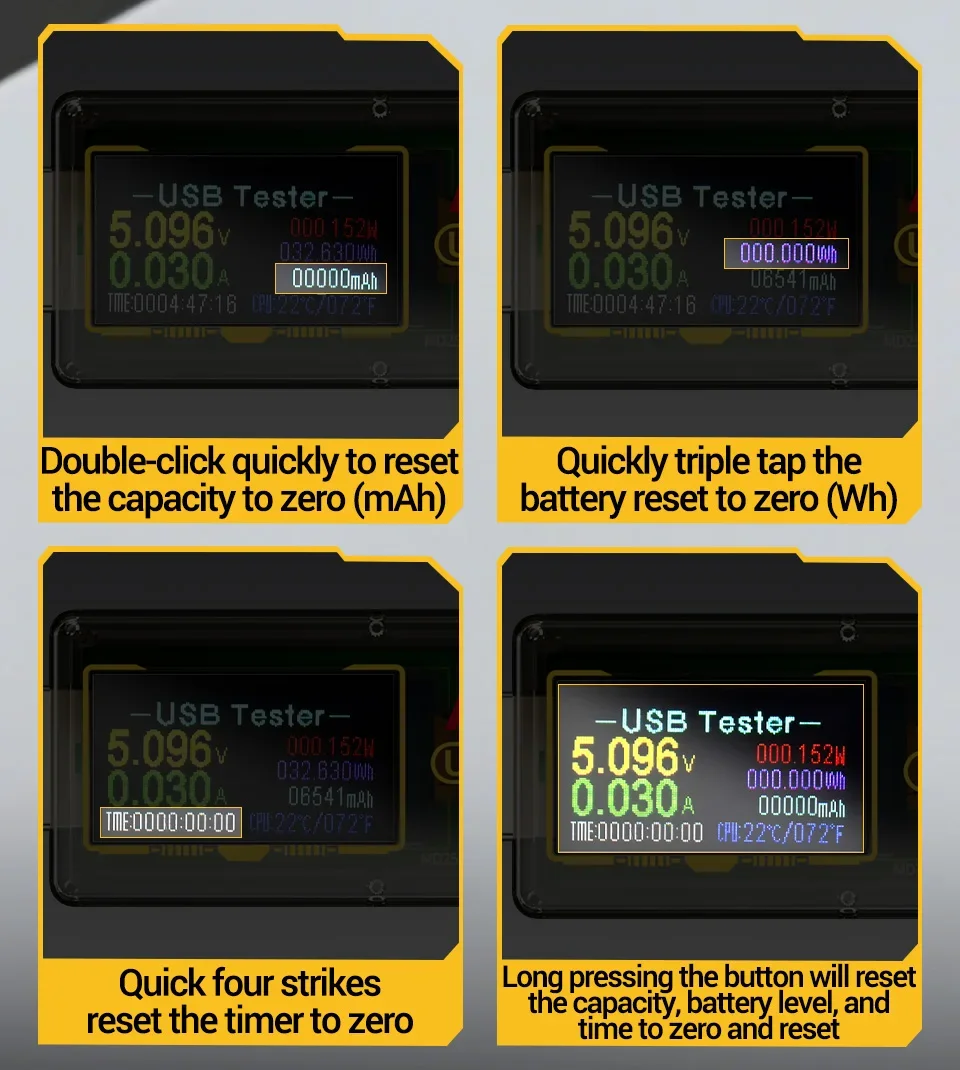 Typ-C Multifunktions-Digitalanzeige Spannungs-Amperemeter Leistungsmesser DC 4-30V Voltmeter Amperemeter Ladegerät Kapazitätstester ANENG P01 – Detail 11